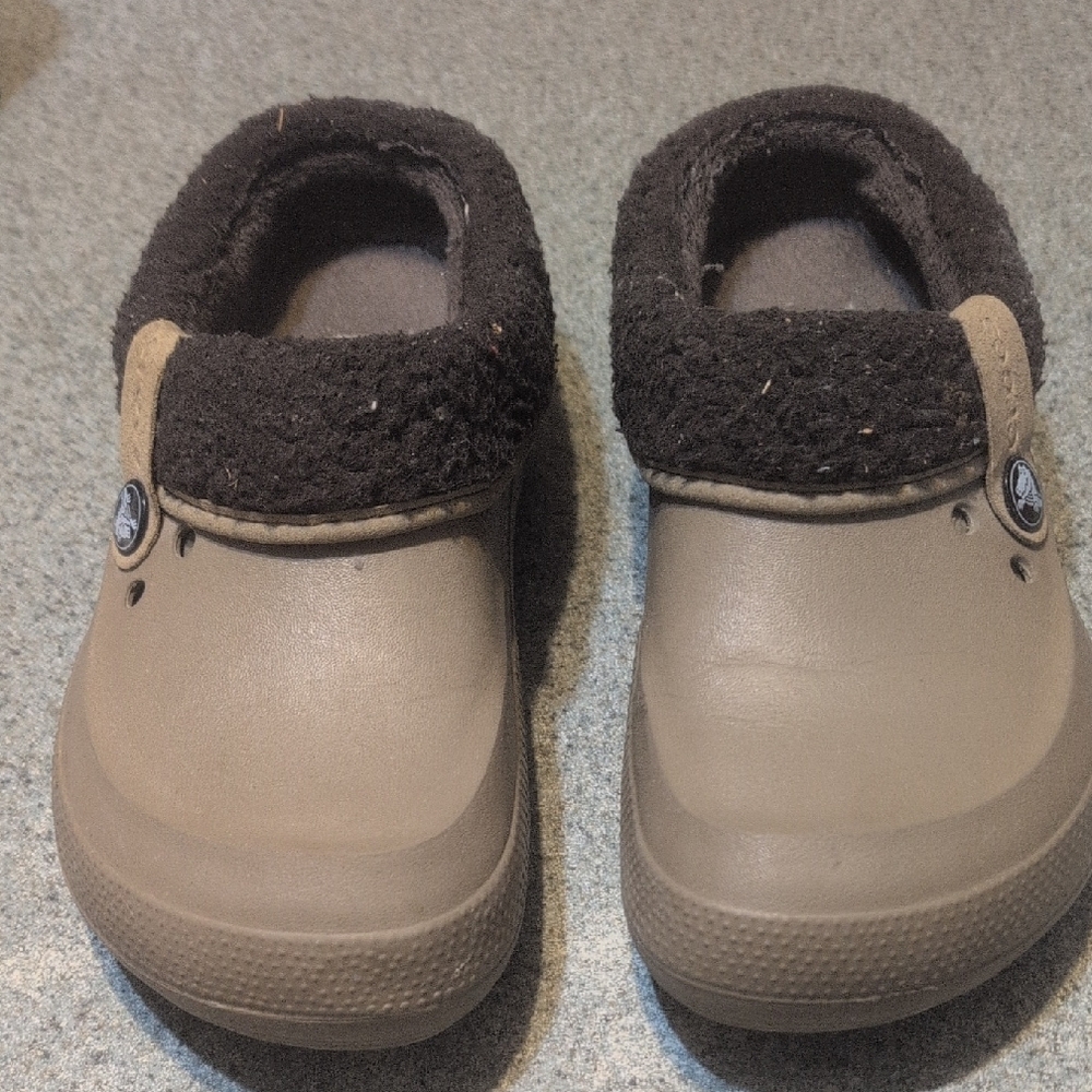 Women's CROCS Beige Shoes With Brown Lining